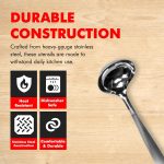Cooking spoon, 11.5 inches, stainless steel - Image 3